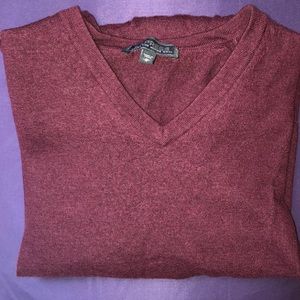 Express Maroon Sweater - extra fine merino wool.